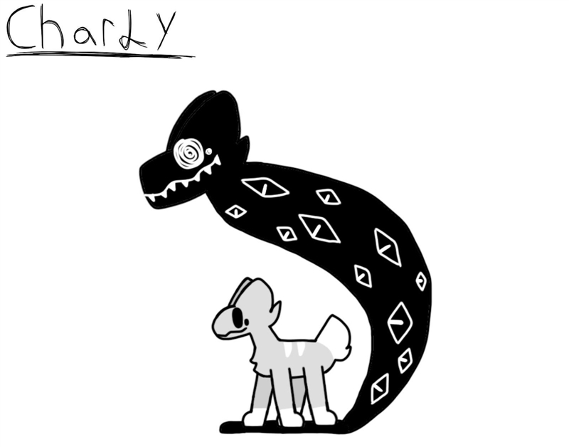 Meet Chardy! This is Chardy, he's a very fluffy animal. He enjoys playing games and-example-1