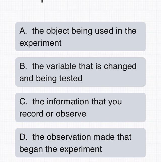 Which of these explains an independent variable? Help-example-1