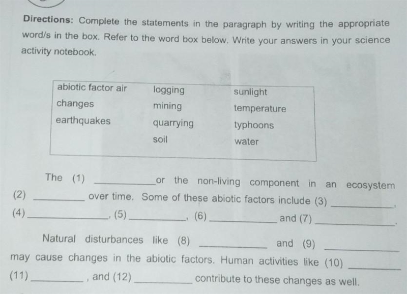 What I Have Learned Directions: Complete the statements in the paragraph by writing-example-1