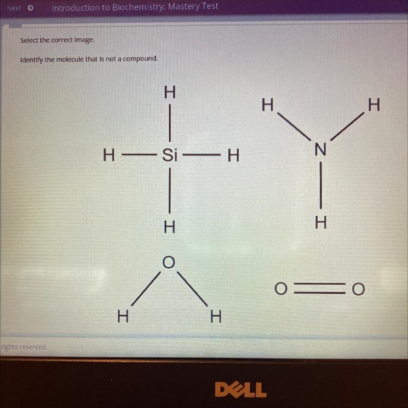 Identify the molecule that is not a compound-example-1