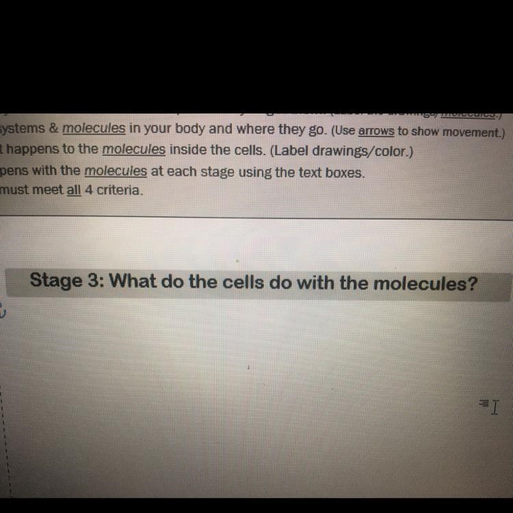 3: What do the cells do with the molecules?-example-1