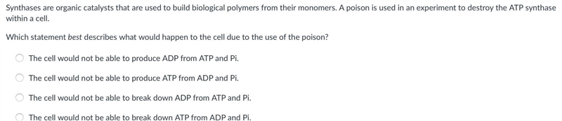 Synthases are organic catalysts that are used to build biological polymers from their-example-1