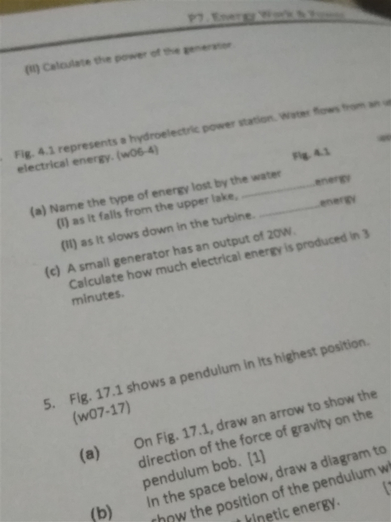 Name the type of energy lost by the water-example-1