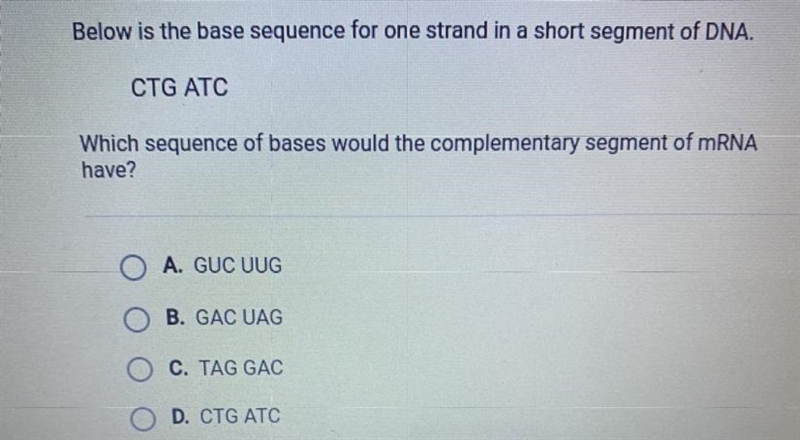 PLEASE HELP I NEED HELP Below is the base sequence for one strand in a short segment-example-1