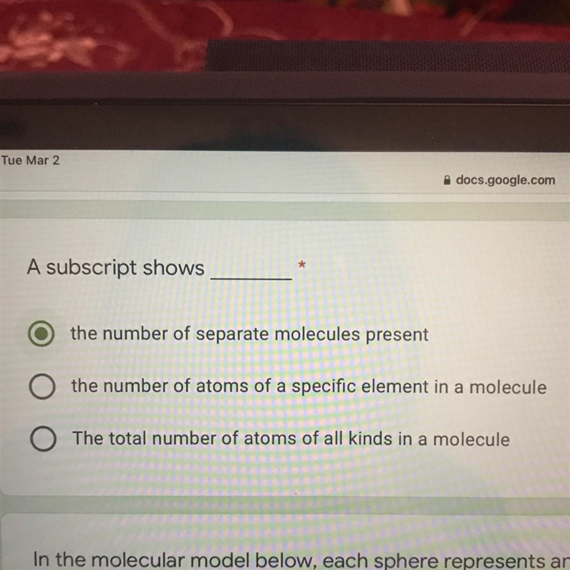 A subscript shows a what......-example-1