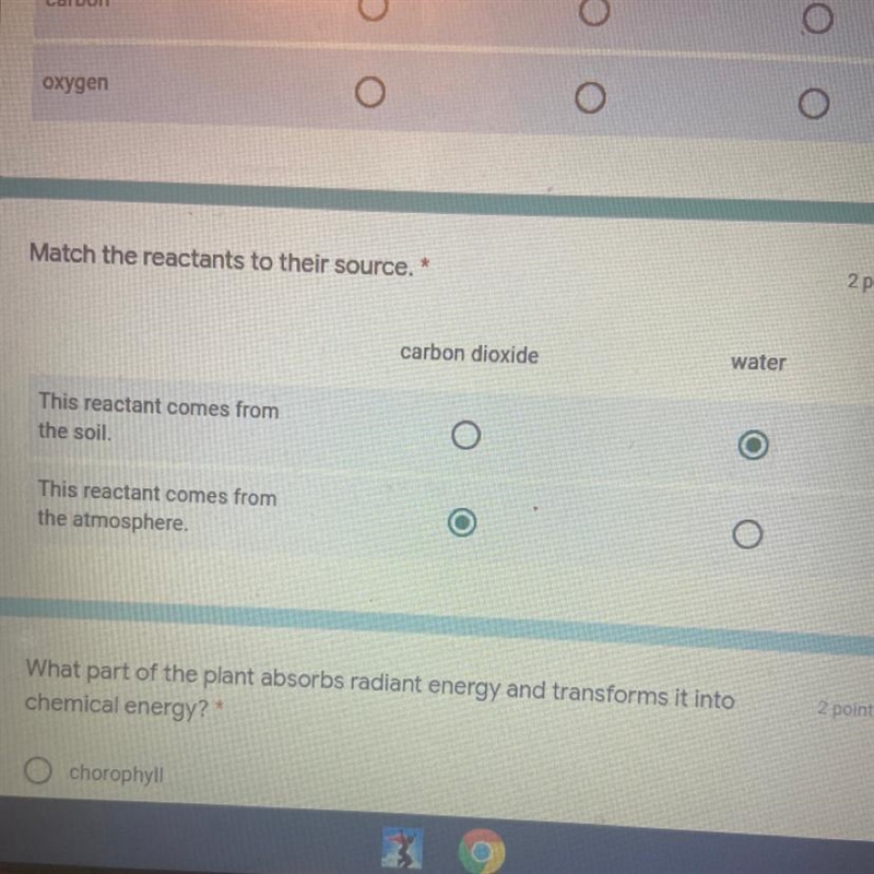 Match the reactants to their source. Help please-example-1