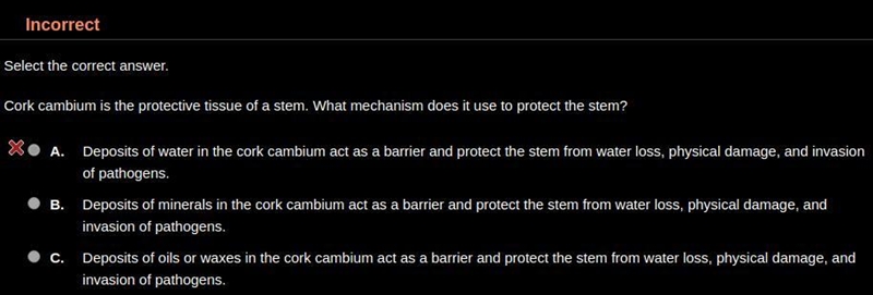 Cork cambium is the protective tissue of a stem. What mechanism does it use to protect-example-1