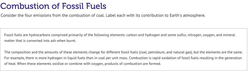 PLEASE ANSWER QUICK! Consider the four emissions from burning coal. Label each one-example-2