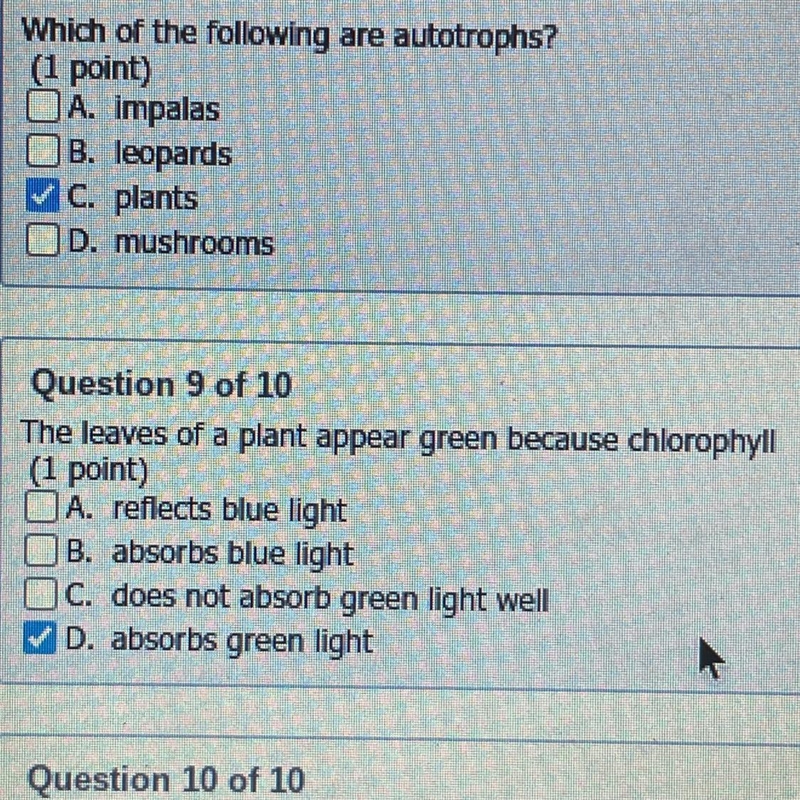 What is the answer to 9 i’m not sure if i have it right?-example-1