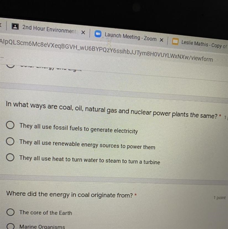 In what ways are coal, oil, natural gas and nuclear power plants the same a.they all-example-1