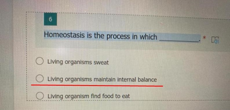 Homeostasis is the process in which _____ .-example-1