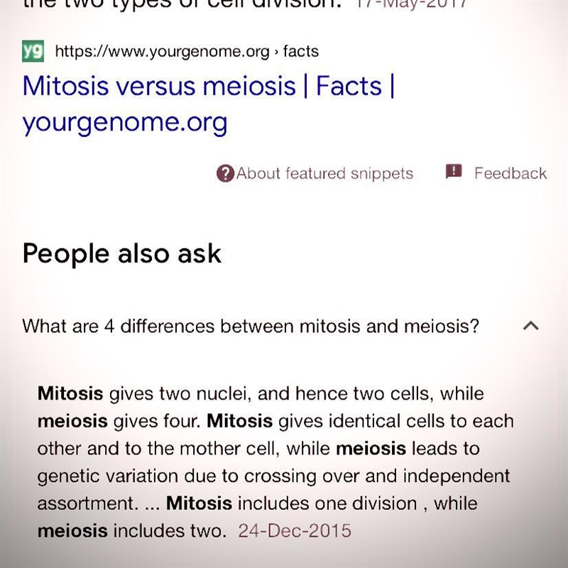 How are meiosis and mitosis different? A. Only meiosis results in a reduction in chromosome-example-1