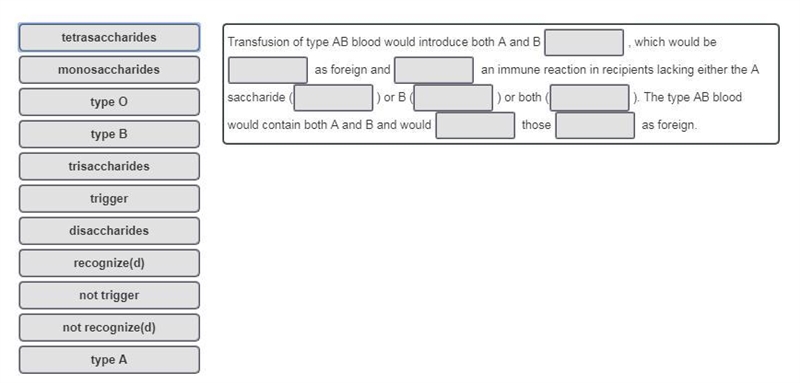 Transfusion of type AB blood would introduce both A and B ______________ which would-example-1