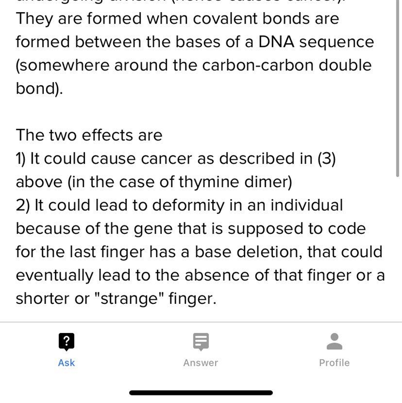 Explain at least three ways in which a mutation in an individual's DNA could occur-example-1