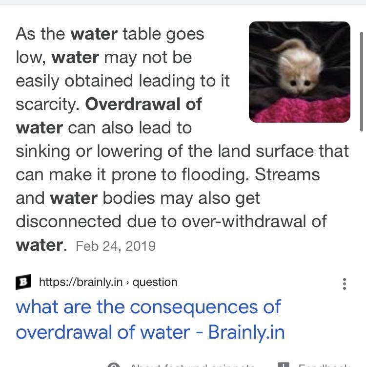 3. what are the consequences of over drawal of water?​-example-1