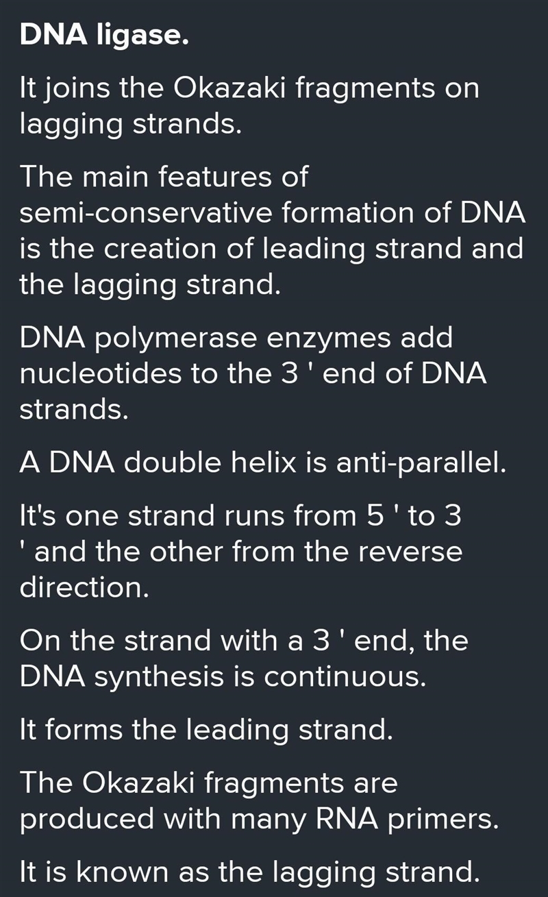 In which enzyme with a defect majorly affect the formation of a whole new lagging-example-1