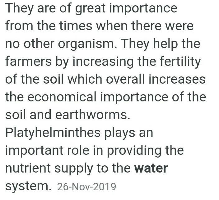 Economic importance of platheliminthes​-example-1