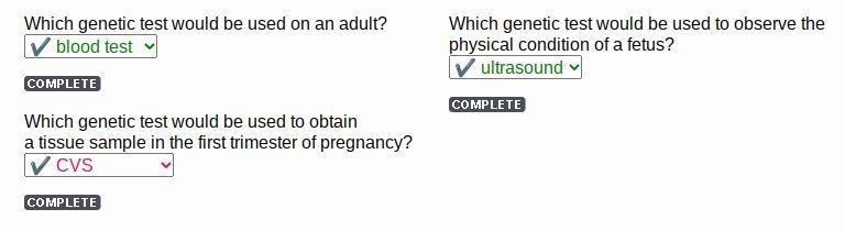 Which genetic test would be used on an adult?-example-1