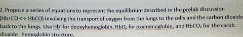 Propose a series of equations to represent the equilibria described in the prelab-example-1