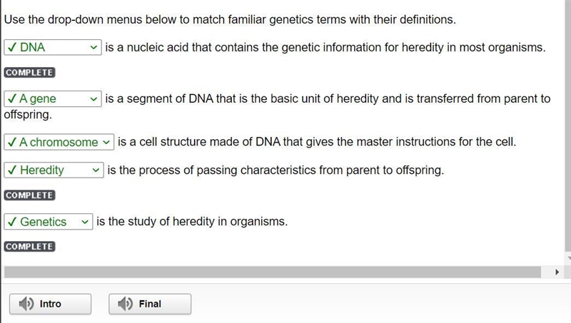 What is a nucleic acid that contains the genetic information for heredity in most-example-1