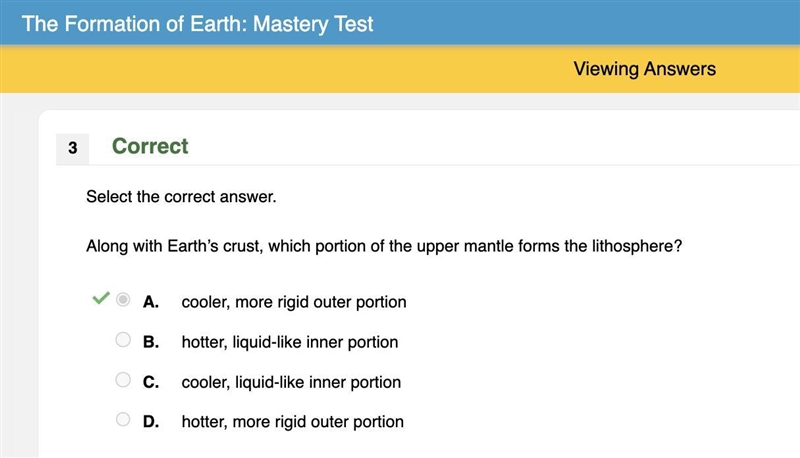 Along with Earth’s crust, which portion of the upper mantle forms the lithosphere-example-1