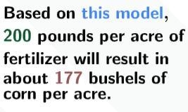 Inform your client, the corn farmer, whether doubling the amount of fertilizer on-example-1