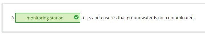 Which component of the MSW landfill test and ensures that ground water is not contaminated-example-1