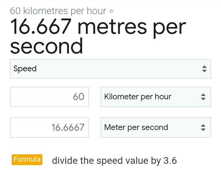 Convert into following a, 60km/hr into m/sec​-example-1