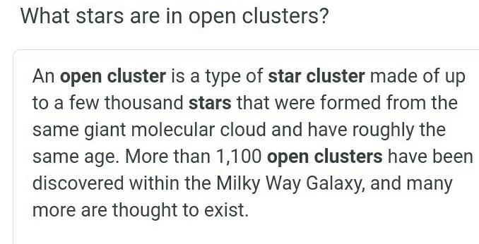 Identifying Star Systems: Which type of star system is pictured? ✔ open cluster-example-1