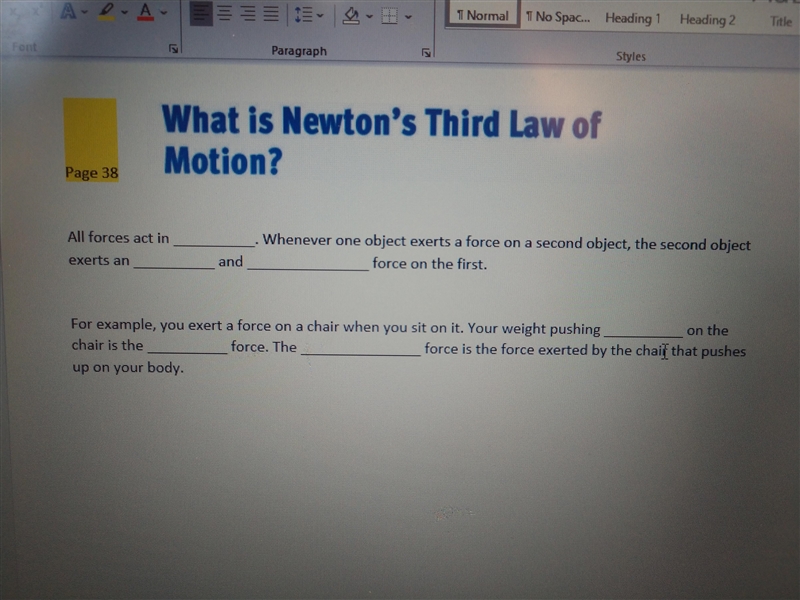 What is Newton's third law of motion-example-1