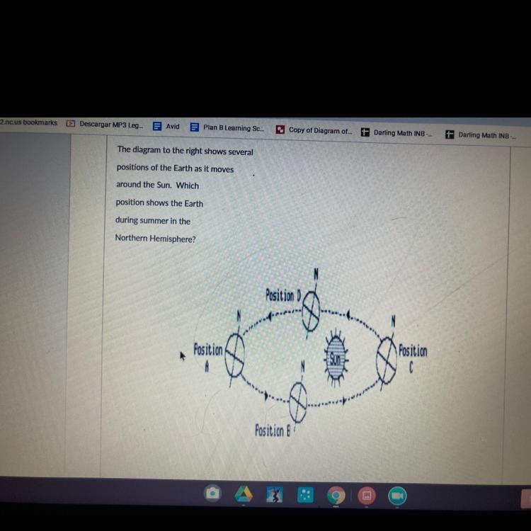 The diagram to the right shows several positions of the Earth as it moves around the-example-1