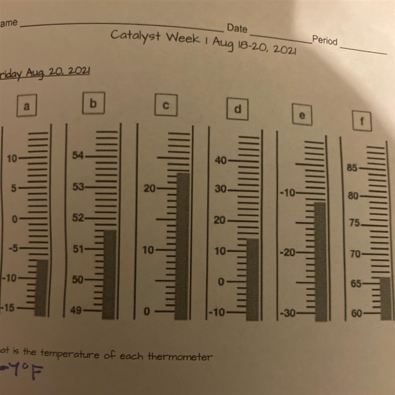 What is the temperature of each thermometer. I already got the first one. I just don-example-1