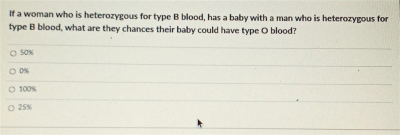 If a woman who is heterozygous for type B Blood, has a baby with a man who is heterozygous-example-1