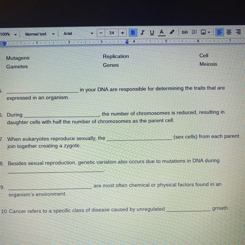 ______ in your DNA are responsible for determining the traits that are expressed in-example-1