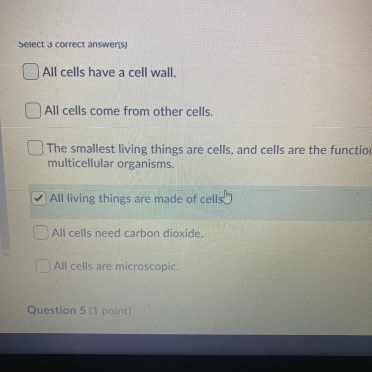 Whatcha are the three cells of the cells theory-example-1