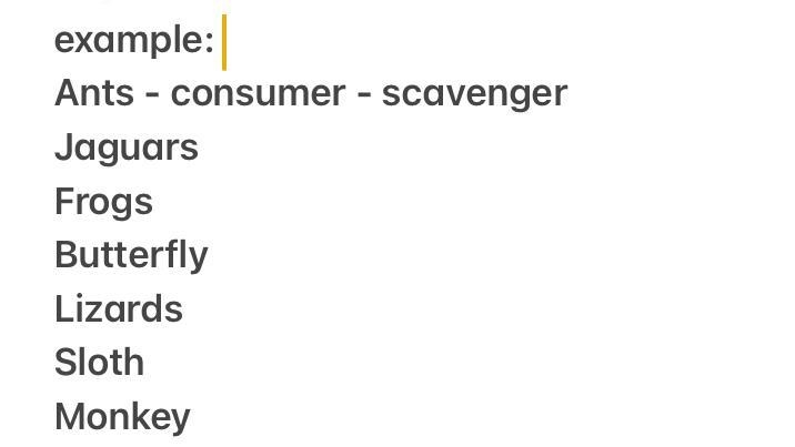 Name the consumers: scavengers, omnivores, herbivores, carnivores-example-1