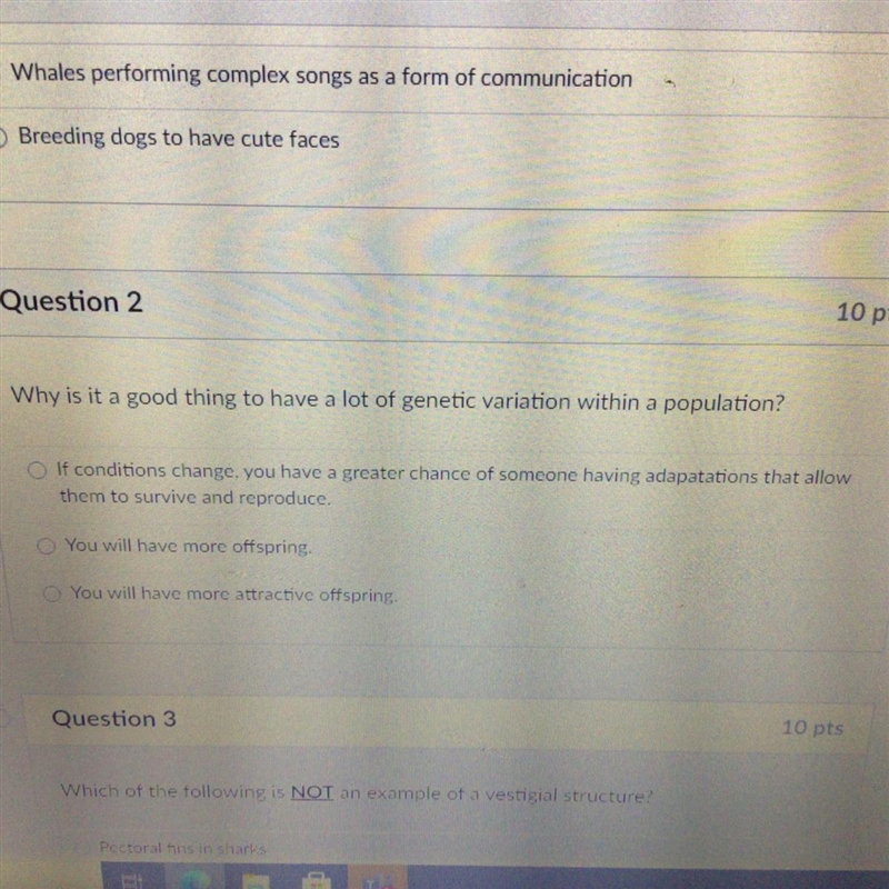 Question 2 (ignore this) Why is it a good thing to have a lot of genetic variation-example-1