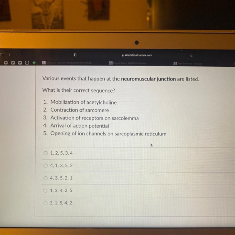 What events that happen at the neuromuscular junction are listed. what is there correct-example-1