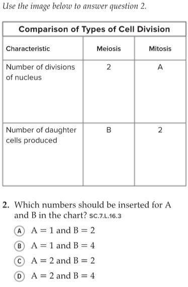 2: Which numbers should be inserted for A and B in the chart? A: A = 1 and B = 2 B-example-1