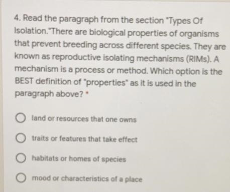 Please answer!! Read the paragraph from the section "Types Of Isolation.&quot-example-1