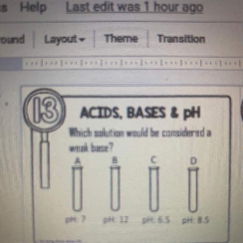 Which solution would be considered a weak base ?-example-1