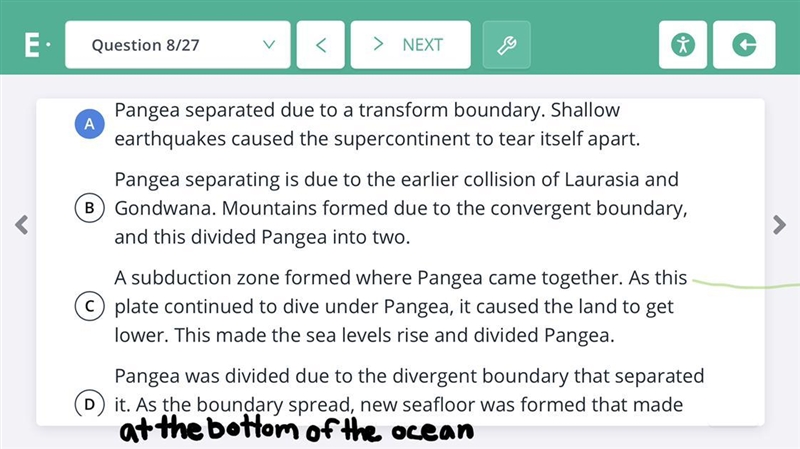 ⚠️Pangea was the last supercontinent on the Earth. However, by the late Triassic period-example-1