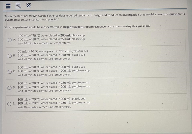 The semester final for Mr. Garcia's science class required students to design and-example-1