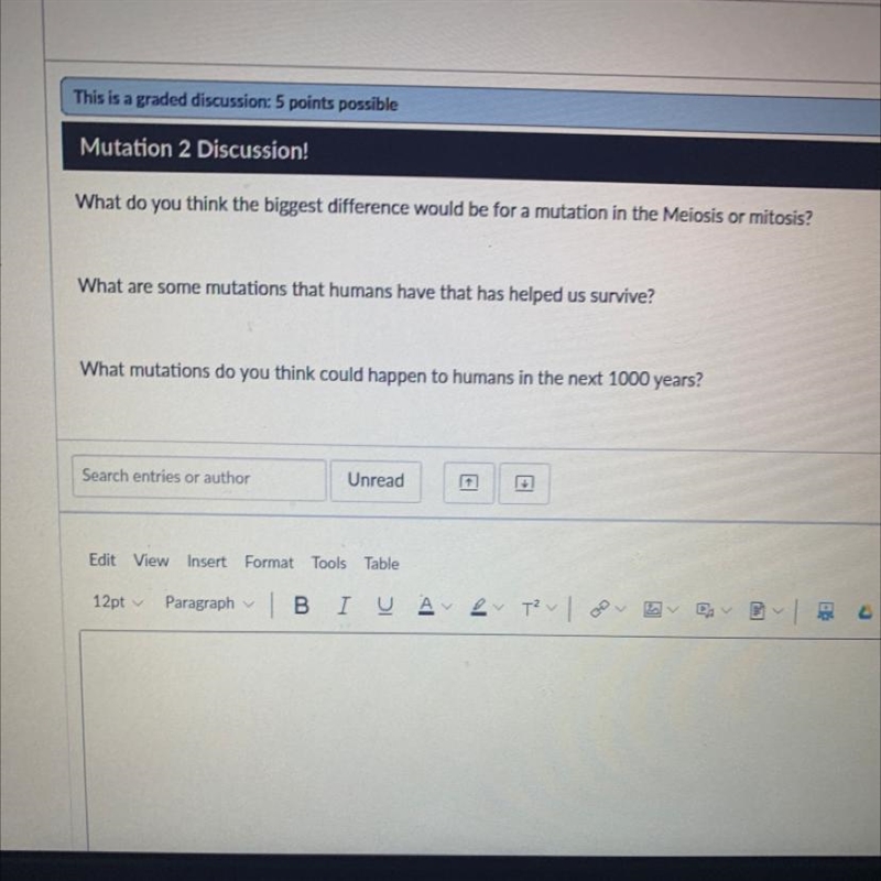 What do you think the biggest difference would be for a mutation in the Meiosis or-example-1