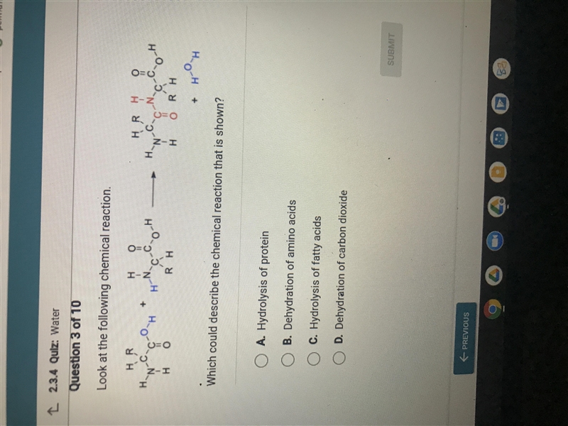 Which could describe the chemical reaction that is shown?-example-1