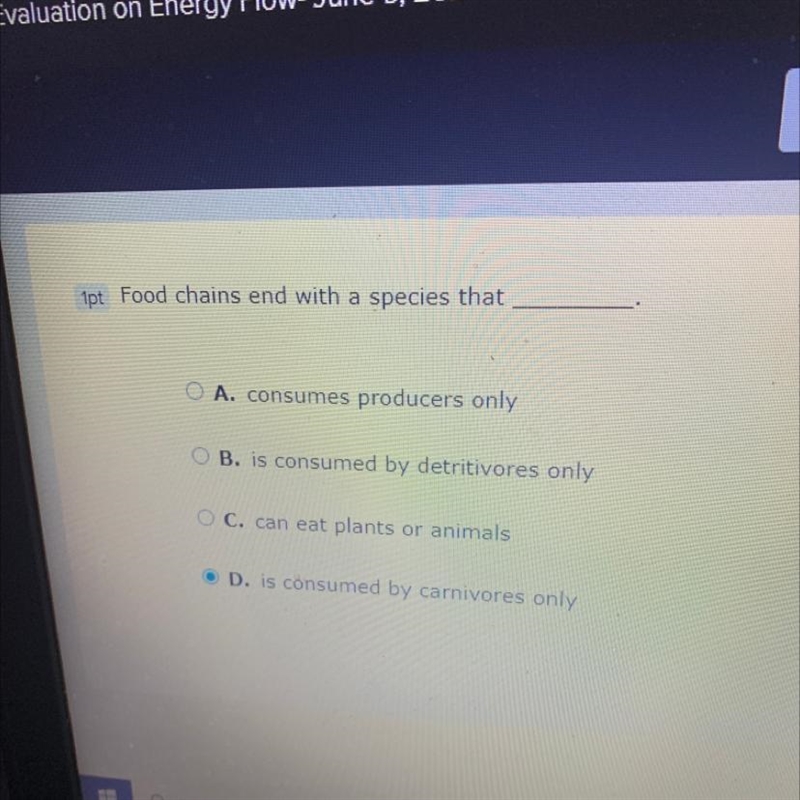 Food chains end with a species that…-example-1