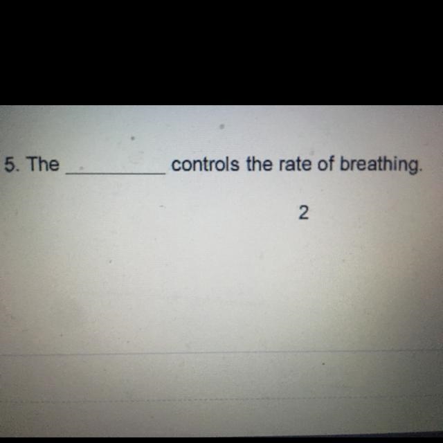 5. The ____ controls the rate of breathing.-example-1