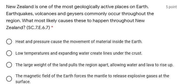 New Zealand is one of the most geologically active places on Earth. Earthquakes, volcanoes-example-1