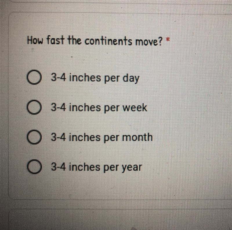 How fast the continents move?-example-1