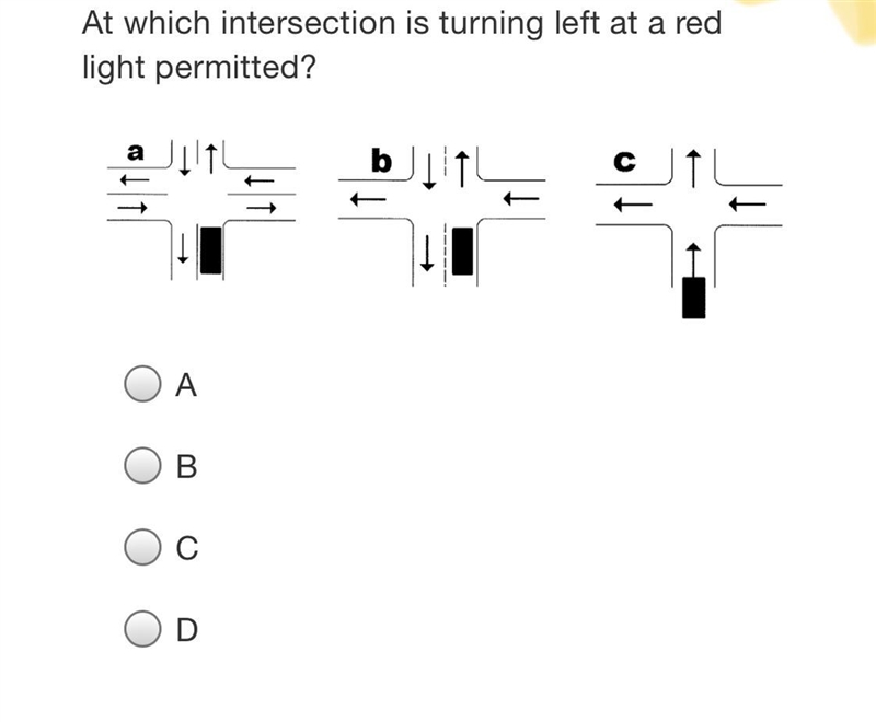 At which intersection is turning left at a red light permitted?-example-1